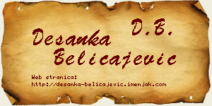 Desanka Beličajević vizit kartica